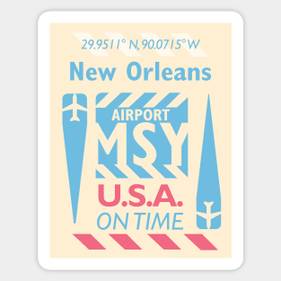 MSY New Orleans airport code design 270921 Sticker